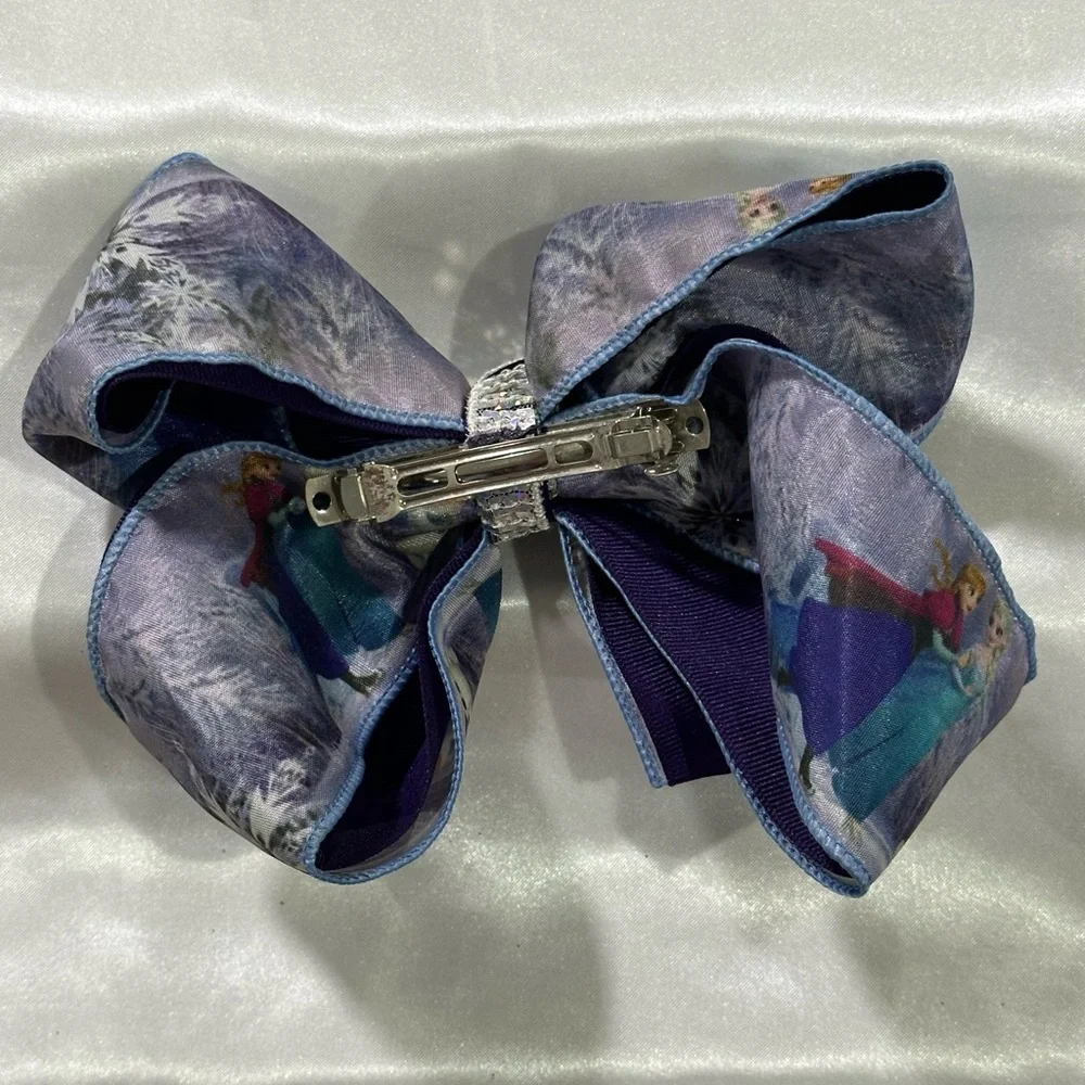 Disney “Frozen” theme Hair Bow w/ sequin center - bundle 2+ for shipping savings